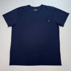 Katin Pocket Base T-Shirt Men's L Navy 100% Organic Cotton Crewneck Logo Tee